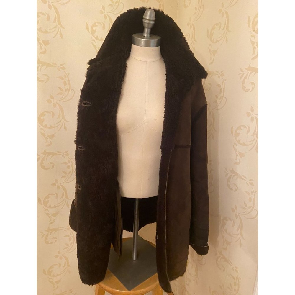 WINTER SALE Lamatta 100% Shearling Brown Jacket Ladies Size 42